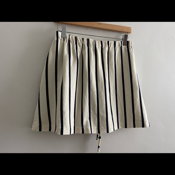 The Lady & The Sailor Striped Drawstring Mini Skirt - Picture 4 of 9
